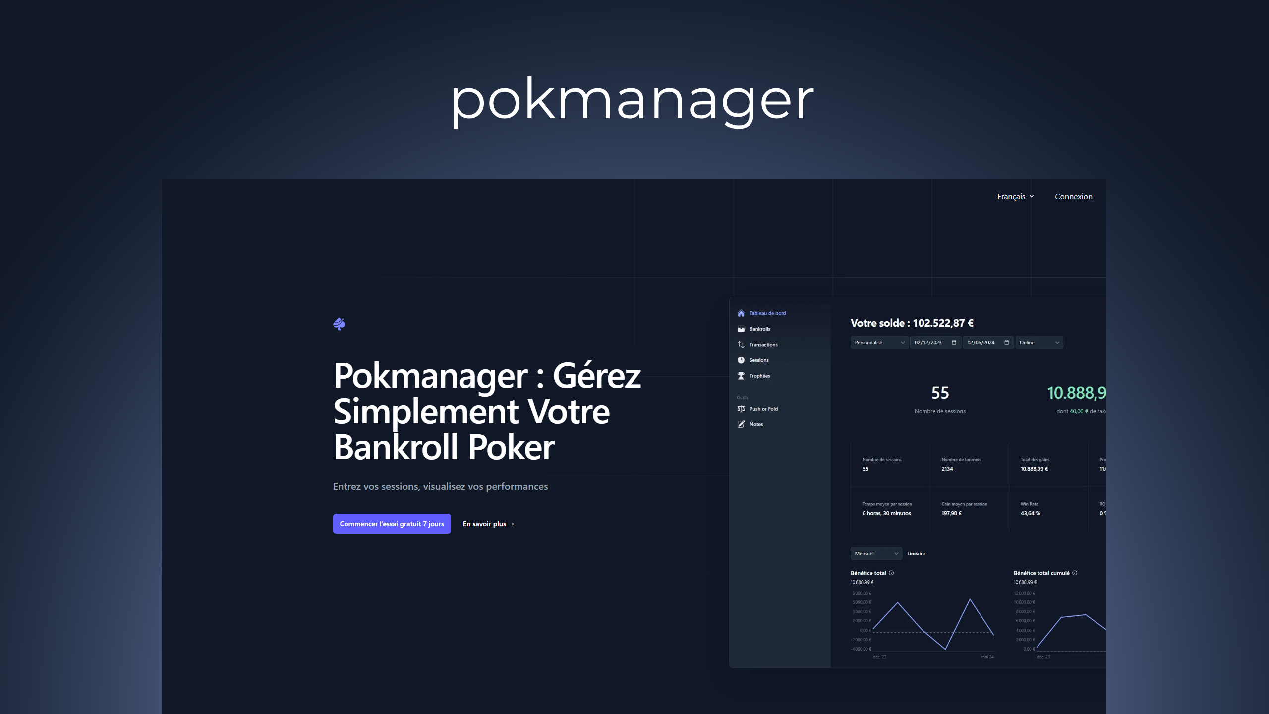 Capture d'écran de l'application Pokmanager